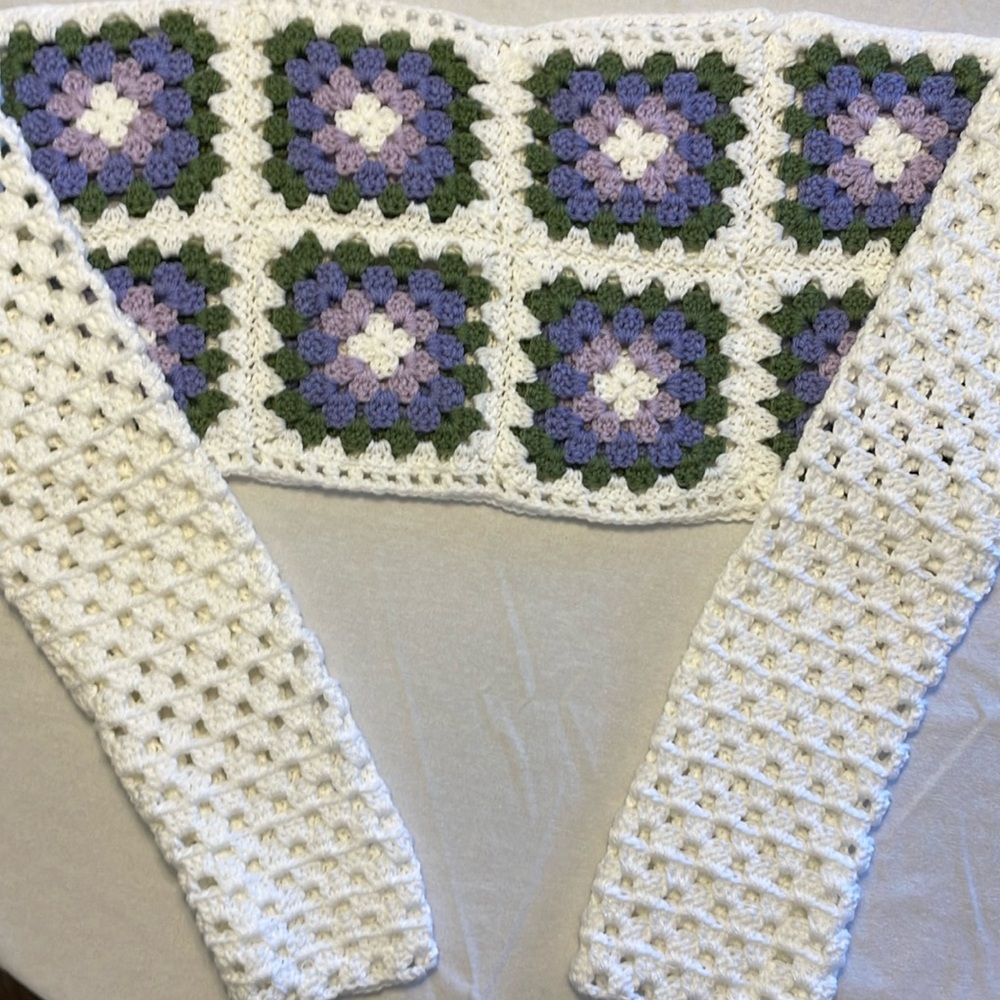 Hand crocheted festival boho chic crop sweater, eclectic, gypsy, shrug.